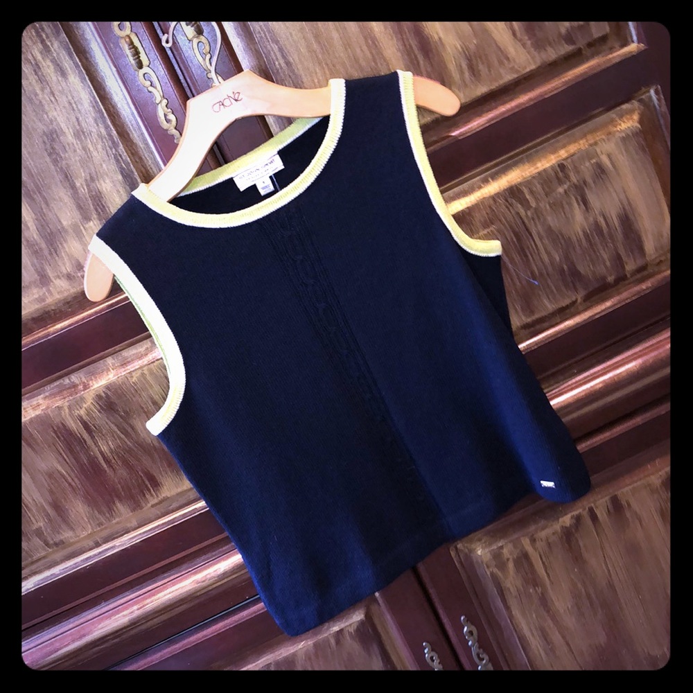 St. John’s wool navy mint sweater vest